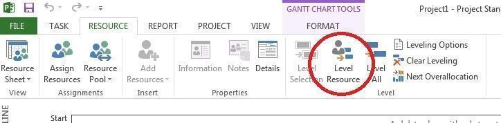 nivelar los recursos en MS project

