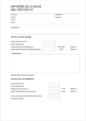 ejemplo reporte de proyectos